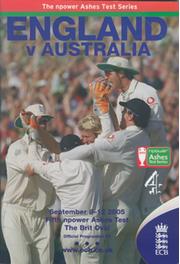 ENGLAND V AUSTRALIA 2005 (5TH TEST AT THE OVAL) CRICKET PROGRAMME