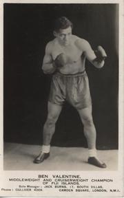 BEN VALENTINE (FIJI) BOXING POSTCARD