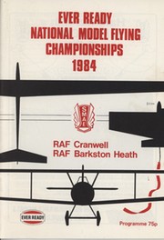 EVER READY NATIONAL MODEL FLYING CHAMPIONSHIPS 1984 OFFICIAL PROGRAMME