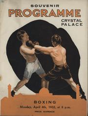 CHARLIE HICKMAN V TOMMY TUCKER 1932 BOXING PROGRAMME