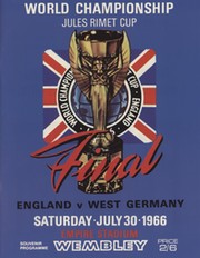 ENGLAND V WEST GERMANY 1966 WORLD CUP FINAL FOOTBALL PROGRAMME (FACSIMILE)