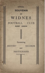 OFFICIAL SOUVENIR OF WIDNES FOOTBALL CLUB, RUGBY LEAGUE, CONTAINING HISTORY, RECORDS AND PHOTOGRAPHS