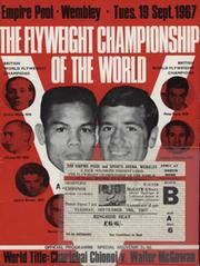 CHARTCHAI CHIONOI V WALTER MCGOWAN (WORLD FLYWEIGHT CHAMPIONSHIP) 1967 BOXING PROGRAMME