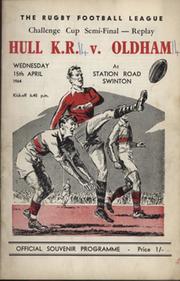 HULL KINGSTON ROVERS  V OLDHAM 1964 (CHALLENGE CUP SEMI-FINAL) RUGBY LEAGUE PROGRAMME