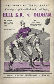 HULL KINGSTON ROVERS V OLDHAM 1964 (CHALLENGE CUP SEMI-FINAL) RUGBY LEAGUE PROGRAMME