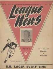 ELLERSLIE V PONSONBY 1958 (AUCKLAND) RUGBY LEAGUE PROGRAMME