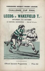 LEEDS V WAKEFIELD TRINITY 1964 (YORKSHIRE CHALLENGE CUP FINAL) RUGBY LEAGUE PROGRAMME