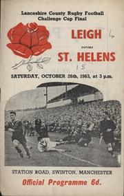 LEIGH V ST HELENS 1963 (LANCASHIRE CUP FINAL) RUGBY LEAGUE PROGRAMME