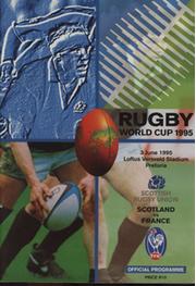 SCOTLAND V FRANCE 1995 (WORLD CUP) RUGBY UNION PROGRAMME 