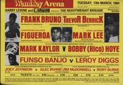 FRANK BRUNO V JUAN ANTONIO FIGUEROA 1984 BOXING FLYER POSTER