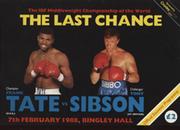 FRANK TATE V TONY SIBSON (WORLD MIDDLEWEIGHT CHAMPIONSHIP) 1988 BOXING PROGRAMME