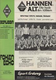 BORUSSIA MONCHENGLADBACH V RED STAR BELGRADE 1978-79 (UEFA CUP FINAL 2ND LEG) FOOTBALL PROGRAMME