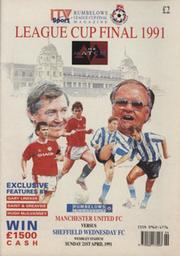 MANCHESTER UNITED V NOTTINGHAM FOREST 1992 (RUMBELOWS LEAGUE CUP FINAL) FOOTBALL MAGAZINE