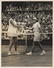 CHRISTINE TRUMAN V NANCY RICHEY 1965 (WIMBLEDON) TENNIS PHOTOGRAPH