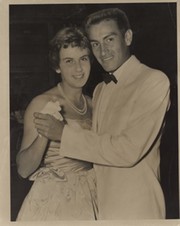 MARIA BUENO & ALEX OLMEDO 1959 (WIMBLEDON) TENNIS PHOTOGRAPH