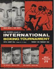 BRIAN CURVIS V TONY SMITH 1963 BOXING PROGRAMME