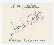 ANIL DALPAT (PAKISTAN) CRICKET AUTOGRAPH