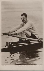 ERNEST BARRY ROWING POSTCARD