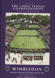 WIMBLEDON CHAMPIONSHIPS 2007 TENNIS PROGRAMME