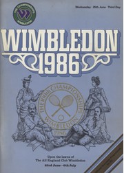 WIMBLEDON CHAMPIONSHIPS 1986 TENNIS PROGRAMME