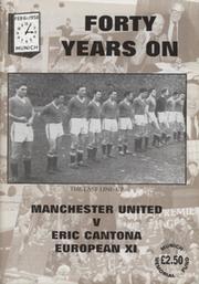 MANCHESTER UNITED V ERIC CANTONA XI 1998 (MUNICH MEMORIAL FUND) FOOTBALL PROGRAMME