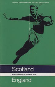 SCOTLAND V ENGLAND 1970 RUGBY PROGRAMME