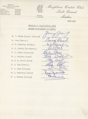 ENGLAND 1976 CRICKET AUTOGRAPHS (V WEST INDIES AT LORD