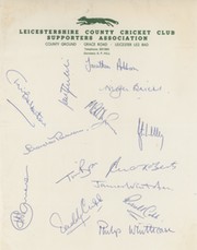 LEICESTERSHIRE 1984 CRICKET AUTOGRAPHS