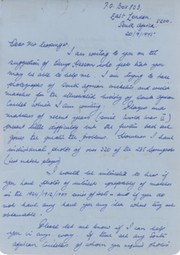 BRIAN BASSANO 1975 HANDWRITTEN  CRICKET LETTER