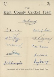 KENT 1950 CRICKET AUTOGRAPHS