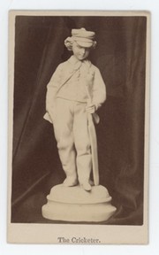 "THE CRICKETER" STATUE CABINET PHOTOGRAPH