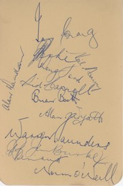 NEW SOUTH WALES 1958-59 CRICKET AUTOGRAPHS