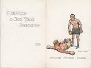 BRITISH 8TH DIVISION 1918 CHRISTMAS CARD - FEATURING BOXERS