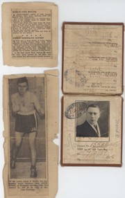 JACK KNOX (PLYMOUTH) BOXING LICENCE 1936-38