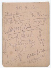 INDIA 1932 CRICKET AUTOGRAPHS