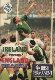 IRELAND V ENGLAND 1995 RUGBY PROGRAMME