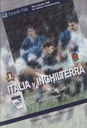 ITALY V ENGLAND 2000 RUGBY PROGRAMME