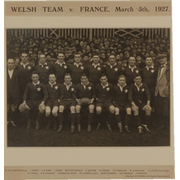 WALES V FRANCE 1927 RUGBY PHOTOGRAPH
