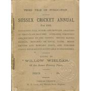 SUSSEX CRICKET ANNUAL FOR 1903