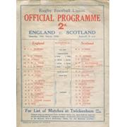 ENGLAND V SCOTLAND 1930 RUGBY PROGRAMME