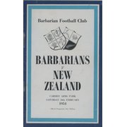 BARBARIANS V NEW ZEALAND 1954 RUGBY PROGRAMME
