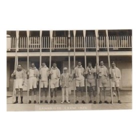 CAMBRIDGE UNIVERSITY CREW 1924 ROWING POSTCARD