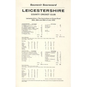 LEICESTERSHIRE V AUSTRALIANS 1975