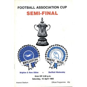 BRIGHTON & HOVE ALBION V SHEFFIELD WEDNESDAY 1983 (FA CUP SEMI-FINAL) FOOTBALL PROGRAMME