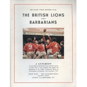 THE BRITISH LIONS AND BARBARIANS LUNCHEON 1977