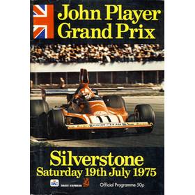 BRITISH GRAND PRIX 1974 MOTOR RACING PROGRAMME