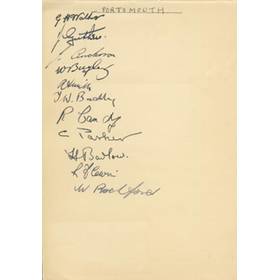 PORTSMOUTH F.C. 1939-40 SIGNED ALBUM PAGE