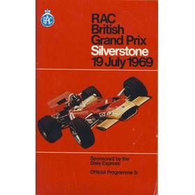 BRITISH GRAND PRIX 1969 MOTOR RACING PROGRAMME