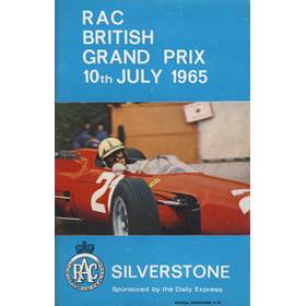 BRITISH GRAND PRIX 1965 MOTOR RACING PROGRAMME