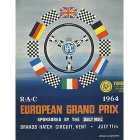 BRITISH GRAND PRIX 1964 MOTOR RACING PROGRAMME